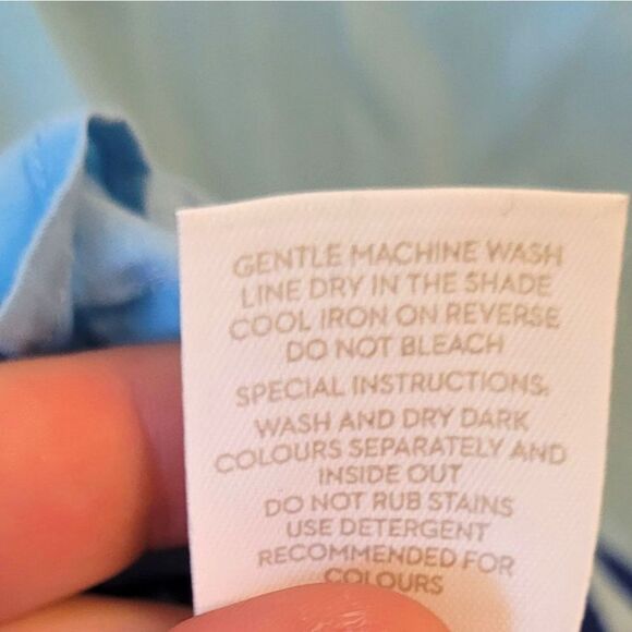 Boden Women's Light Blue Scallop Hem Blouse Size US 4 - Picture 6 of 6